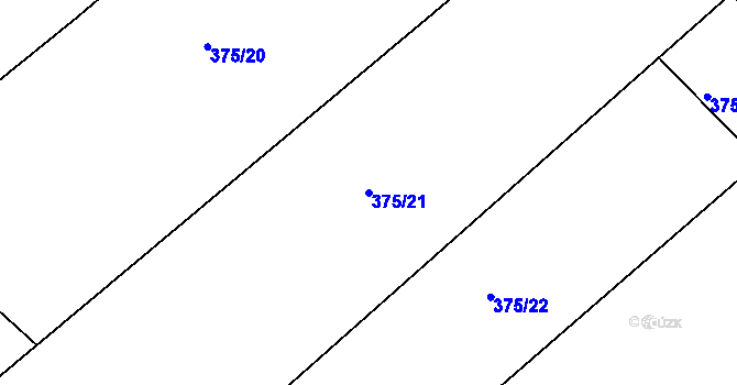 Parcela st. 375/21 v KÚ Brambory, Katastrální mapa