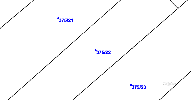 Parcela st. 375/22 v KÚ Brambory, Katastrální mapa