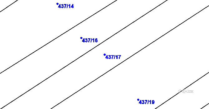 Parcela st. 437/17 v KÚ Brambory, Katastrální mapa