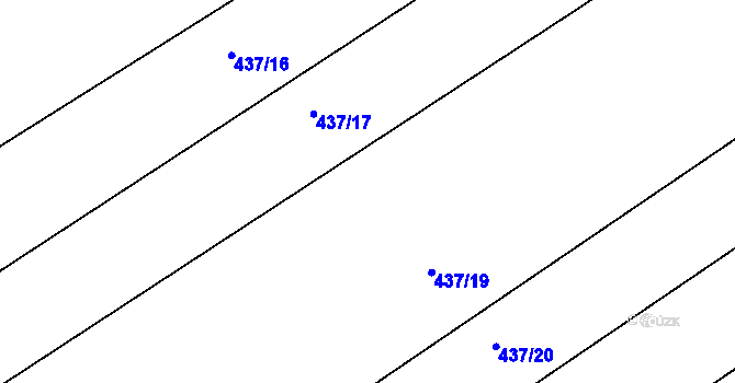 Parcela st. 437/18 v KÚ Brambory, Katastrální mapa