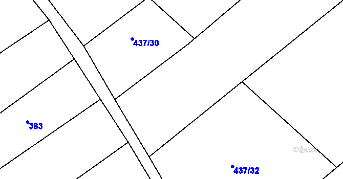 Parcela st. 437/31 v KÚ Brambory, Katastrální mapa