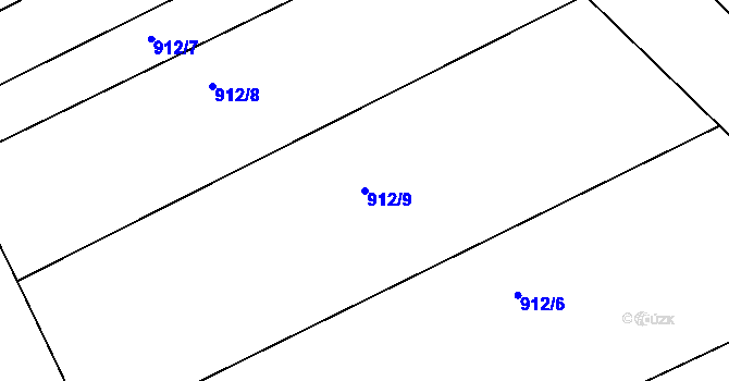 Parcela st. 912/9 v KÚ Starkoč u Bílého Podolí, Katastrální mapa