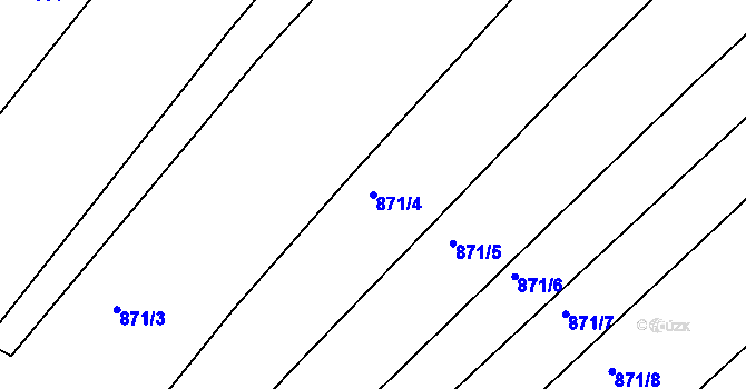 Parcela st. 871/4 v KÚ Starkoč u Bílého Podolí, Katastrální mapa