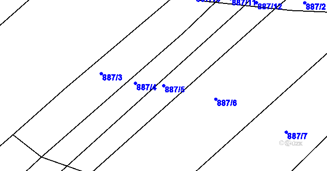 Parcela st. 887/5 v KÚ Starkoč u Bílého Podolí, Katastrální mapa