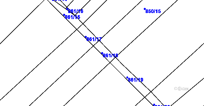 Parcela st. 861/18 v KÚ Starkoč u Bílého Podolí, Katastrální mapa