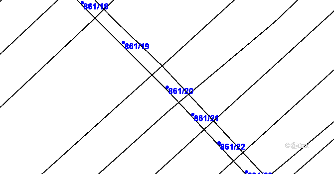 Parcela st. 861/20 v KÚ Starkoč u Bílého Podolí, Katastrální mapa