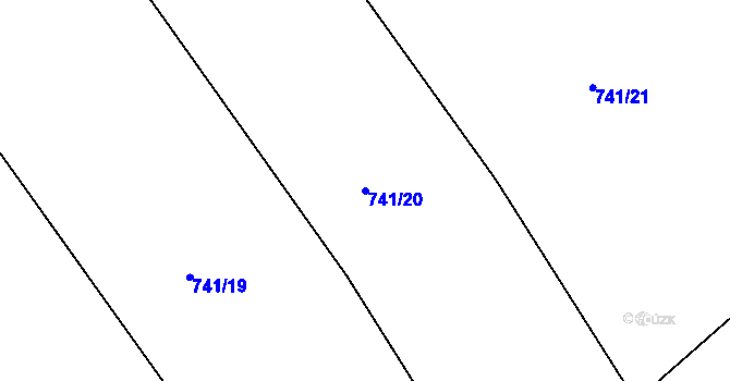 Parcela st. 741/20 v KÚ Starkoč u Bílého Podolí, Katastrální mapa