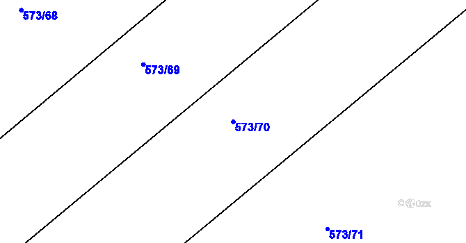 Parcela st. 573/70 v KÚ Starkoč u Bílého Podolí, Katastrální mapa