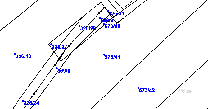 Parcela st. 573/41 v KÚ Starkoč u Bílého Podolí, Katastrální mapa