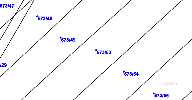 Parcela st. 573/53 v KÚ Starkoč u Bílého Podolí, Katastrální mapa