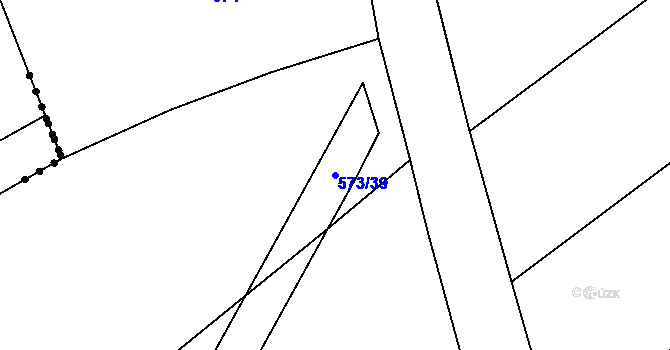 Parcela st. 573/39 v KÚ Starkoč u Bílého Podolí, Katastrální mapa