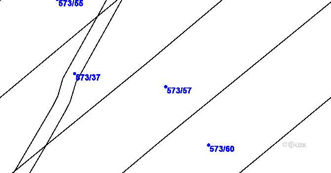 Parcela st. 573/57 v KÚ Starkoč u Bílého Podolí, Katastrální mapa