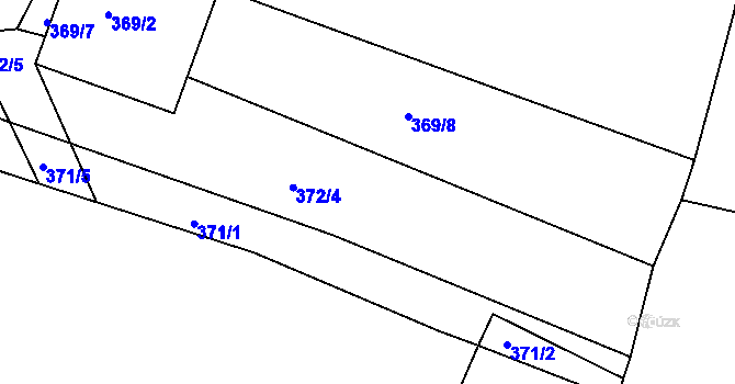 Parcela st. 372 v KÚ Starkoč u Bílého Podolí, Katastrální mapa