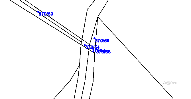 Parcela st. 370/56 v KÚ Bílé Poličany, Katastrální mapa