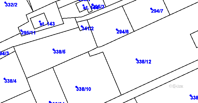 Parcela st. 294/12 v KÚ Bílichov, Katastrální mapa