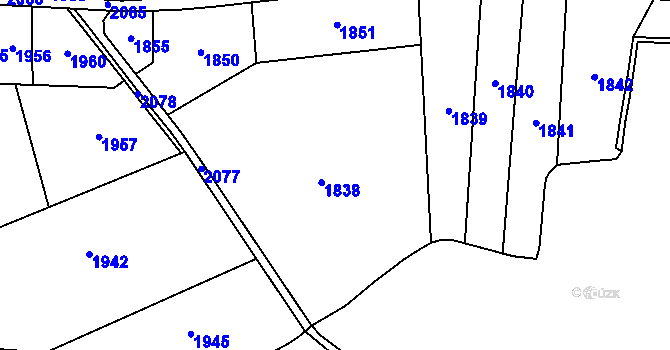Parcela st. 691/1 v KÚ Bílov v Čechách, Katastrální mapa