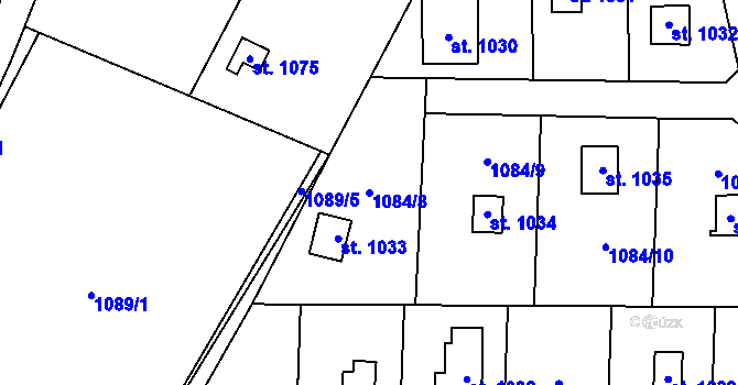 Parcela st. 1084/8 v KÚ Bílovice nad Svitavou, Katastrální mapa