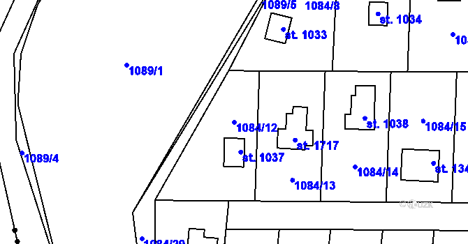 Parcela st. 1084/12 v KÚ Bílovice nad Svitavou, Katastrální mapa