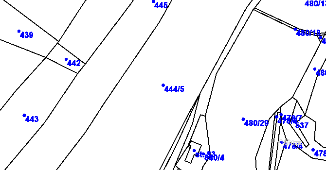 Parcela st. 444/5 v KÚ Bílsko u Vodňan, Katastrální mapa