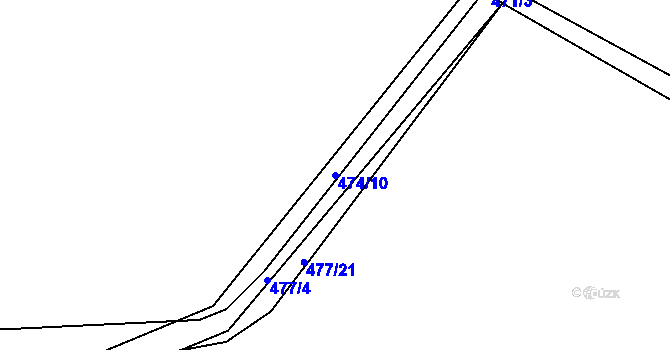 Parcela st. 474/10 v KÚ Bílsko u Vodňan, Katastrální mapa