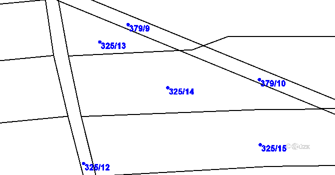 Parcela st. 325/14 v KÚ Loučka u Bílska, Katastrální mapa
