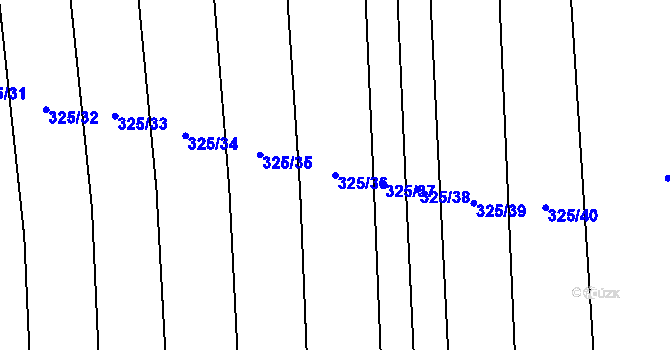 Parcela st. 325/36 v KÚ Loučka u Bílska, Katastrální mapa