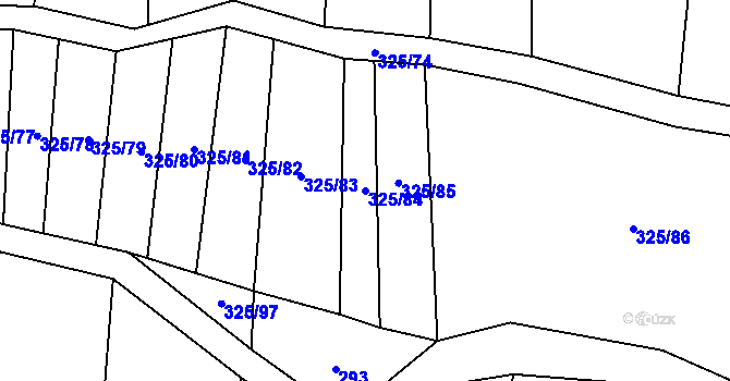 Parcela st. 325/84 v KÚ Loučka u Bílska, Katastrální mapa