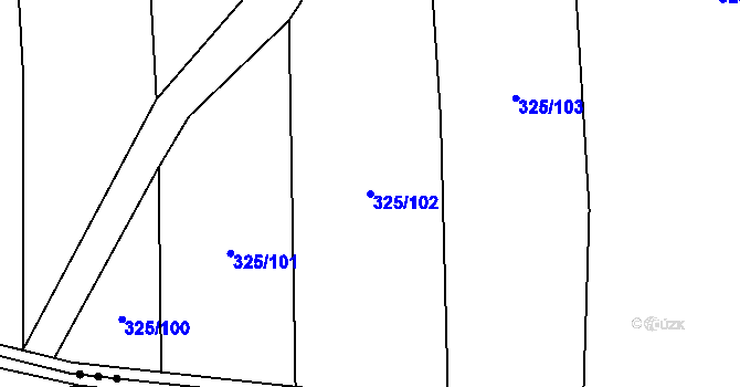 Parcela st. 325/102 v KÚ Loučka u Bílska, Katastrální mapa