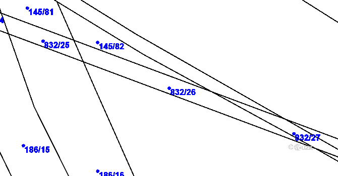 Parcela st. 832/26 v KÚ Loučka u Bílska, Katastrální mapa