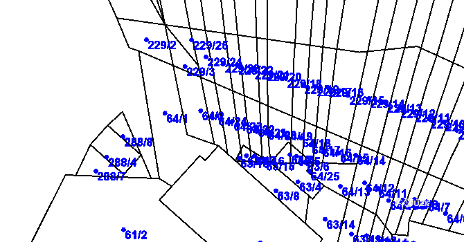 Parcela st. 64/23 v KÚ Biskoupky na Moravě, Katastrální mapa