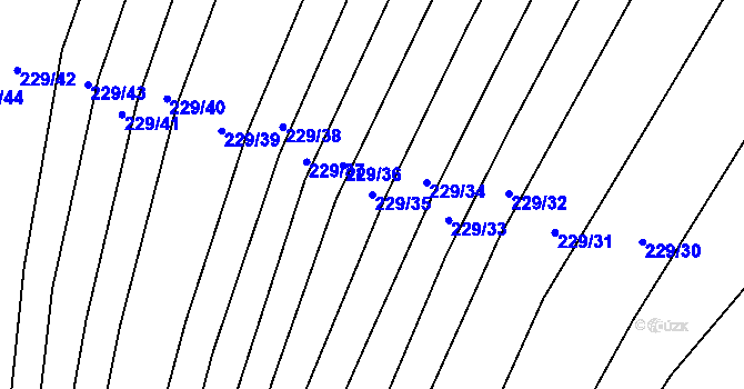 Parcela st. 229/35 v KÚ Biskoupky na Moravě, Katastrální mapa