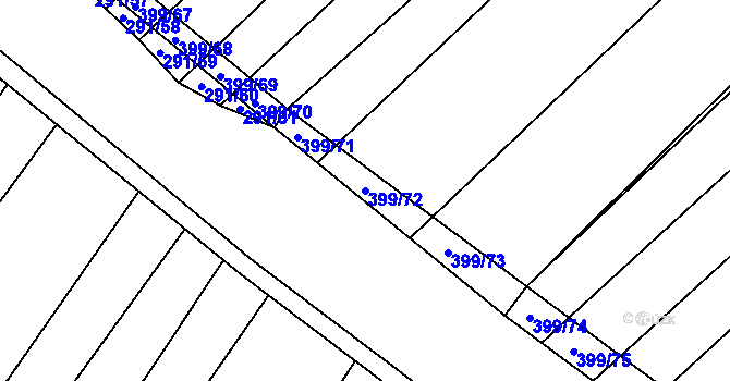 Parcela st. 399/72 v KÚ Biskoupky na Moravě, Katastrální mapa