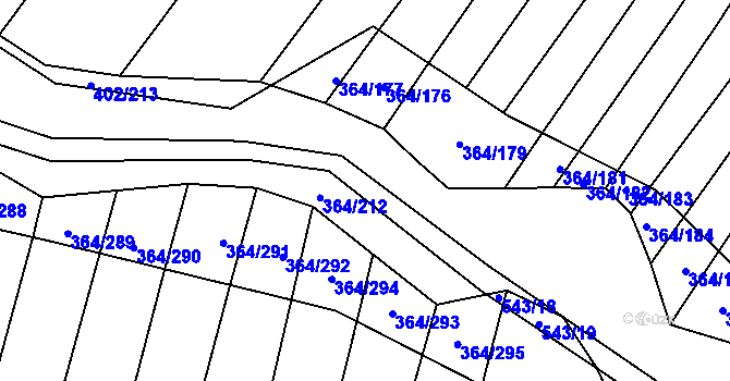 Parcela st. 543/15 v KÚ Biskoupky na Moravě, Katastrální mapa
