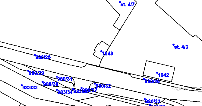 Parcela st. 4/8 v KÚ Biskupice u Jevíčka, Katastrální mapa