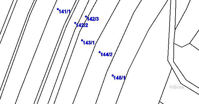 Parcela st. 144/2 v KÚ Zálesí u Jevíčka, Katastrální mapa