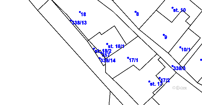 Parcela st. 357 v KÚ Zálesí u Jevíčka, Katastrální mapa