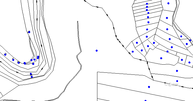 Parcela st. 85/1 v KÚ Bítov, Katastrální mapa