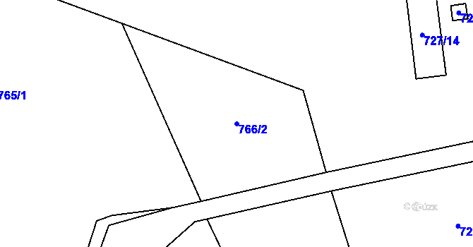 Parcela st. 766/2 v KÚ Bítov, Katastrální mapa