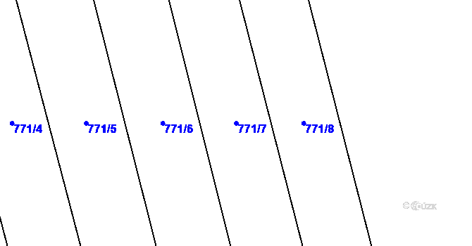 Parcela st. 771/7 v KÚ Bítov, Katastrální mapa