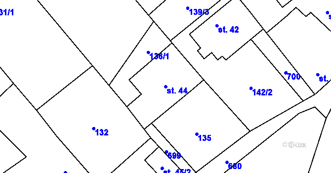 Parcela st. 44 v KÚ Bítov u Bílovce, Katastrální mapa