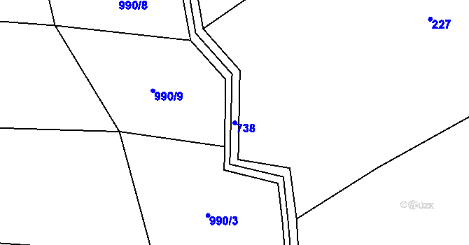Parcela st. 738 v KÚ Bítov u Bílovce, Katastrální mapa