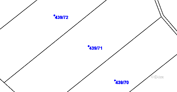 Parcela st. 439/71 v KÚ Bítov u Bílovce, Katastrální mapa