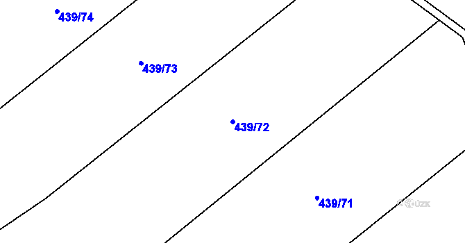 Parcela st. 439/72 v KÚ Bítov u Bílovce, Katastrální mapa