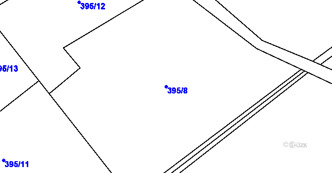 Parcela st. 395/8 v KÚ Bítov u Bílovce, Katastrální mapa