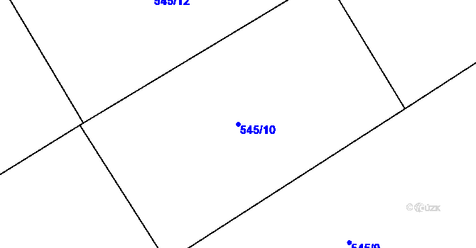 Parcela st. 545/10 v KÚ Bítov u Bílovce, Katastrální mapa