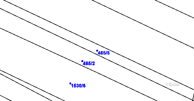 Parcela st. 485/5 v KÚ Bitozeves, Katastrální mapa