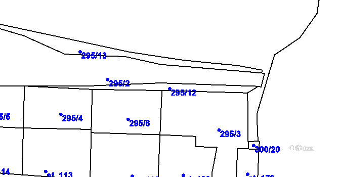 Parcela st. 295/12 v KÚ Bitozeves, Katastrální mapa