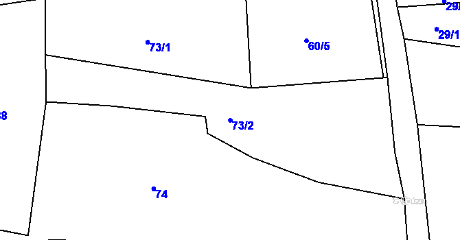 Parcela st. 73/2 v KÚ Bendovo Záhoří, Katastrální mapa