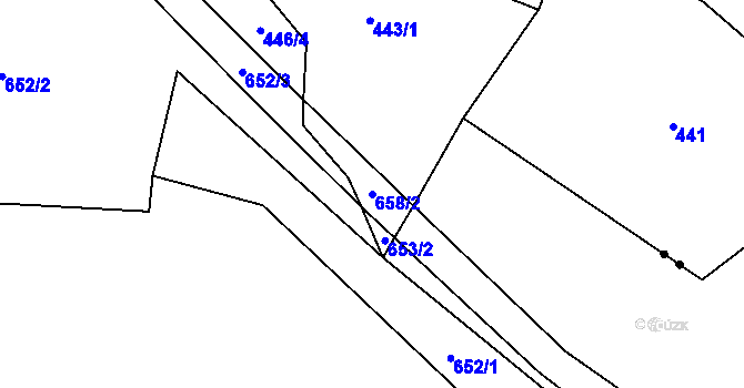 Parcela st. 658/2 v KÚ Bendovo Záhoří, Katastrální mapa