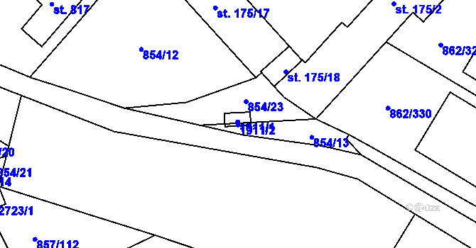 Parcela st. 4611/2 v KÚ Blansko, Katastrální mapa